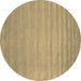 Round Abstract Brown Contemporary Rug, con38brn