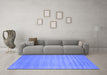 Machine Washable Abstract Blue Contemporary Rug in a Living Room, wshcon38blu