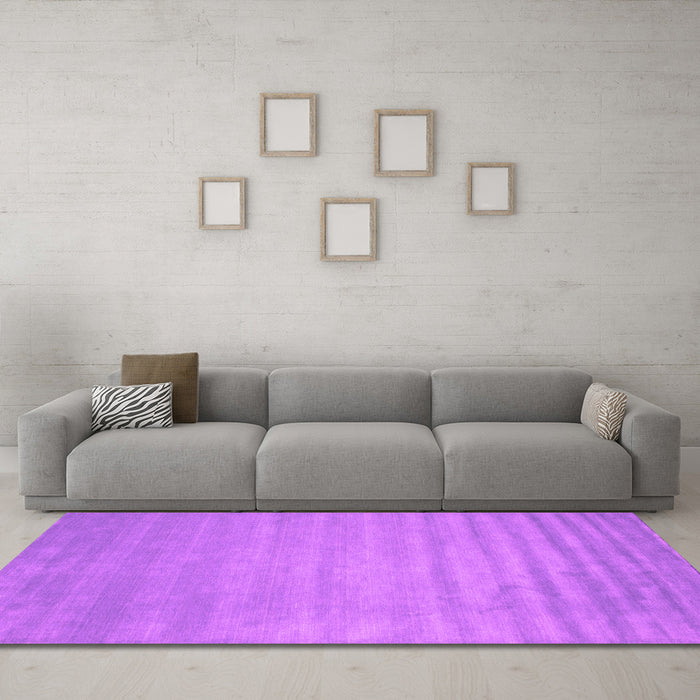 Machine Washable Abstract Pink Contemporary Rug in a Living Room, wshcon38pnk