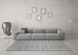 Machine Washable Abstract Gray Contemporary Rug in a Living Room,, wshcon38gry