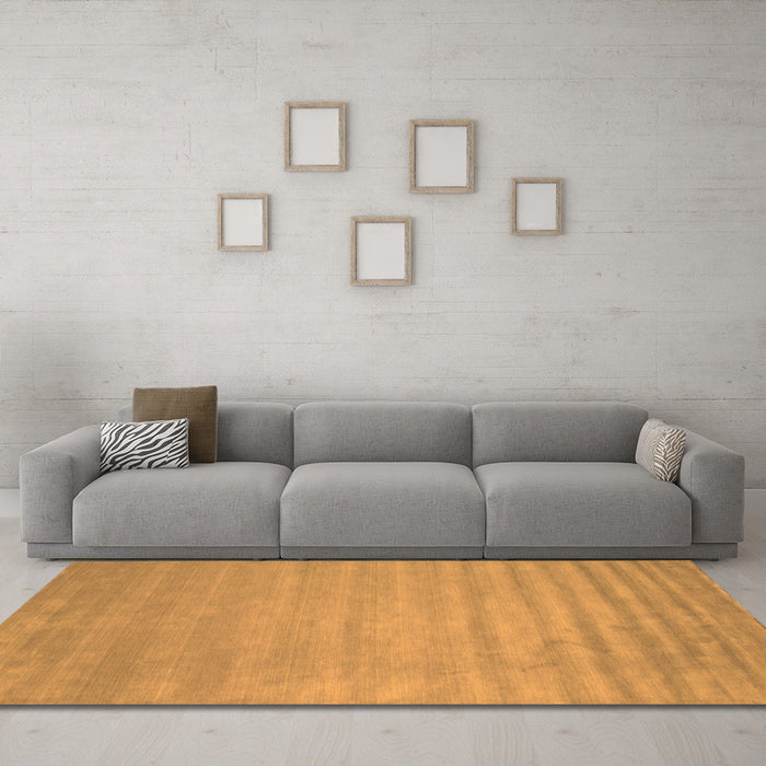 Machine Washable Abstract Orange Contemporary Area Rugs in a Living Room, wshcon38org