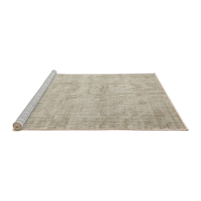 Serging Thickness of Machine Washable Contemporary Light French Beige Brown Rug, wshcon390