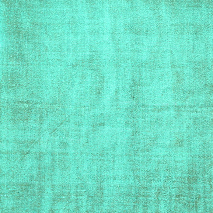 Square Abstract Turquoise Contemporary Rug, con390turq