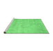 Sideview of Machine Washable Abstract Emerald Green Contemporary Area Rugs, wshcon390emgrn