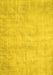 Abstract Yellow Contemporary Rug, con390yw