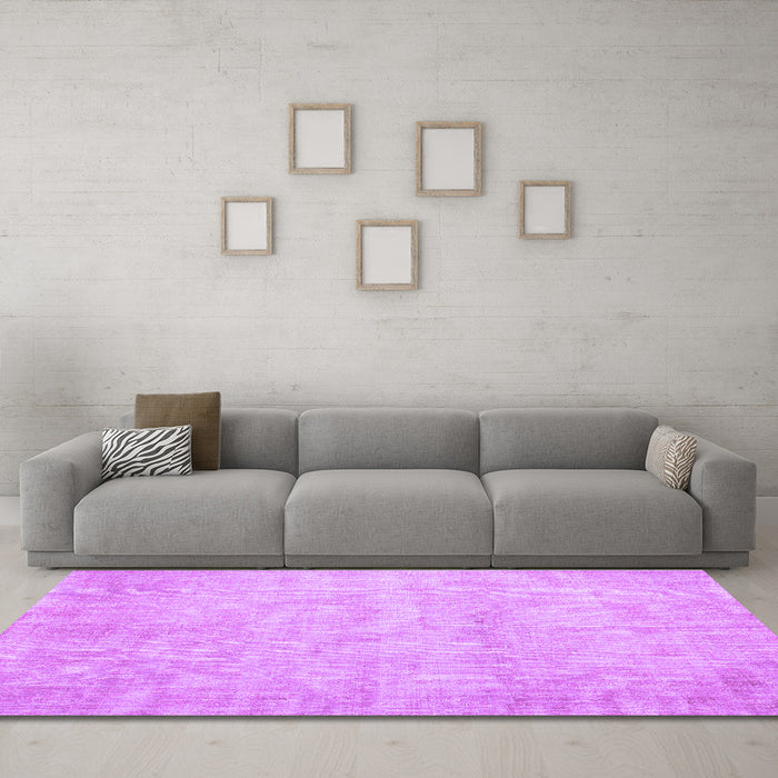 Machine Washable Abstract Purple Contemporary Area Rugs in a Living Room, wshcon390pur