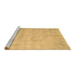 Sideview of Machine Washable Abstract Brown Contemporary Rug, wshcon390brn