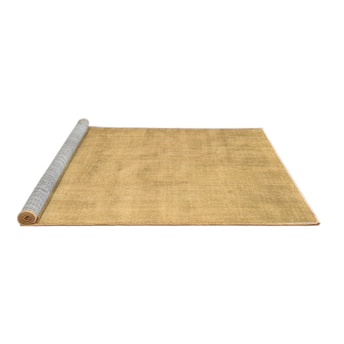Sideview of Machine Washable Abstract Brown Contemporary Rug, wshcon390brn
