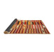 Thickness of Contemporary Red Patchwork Rug, con391