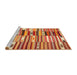 Serging Thickness of Machine Washable Contemporary Red Rug, wshcon391