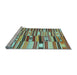 Sideview of Machine Washable Patchwork Light Blue Transitional Rug, wshcon391lblu