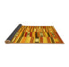 Sideview of Patchwork Yellow Transitional Rug, con391yw