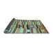 Sideview of Patchwork Light Blue Transitional Rug, con391lblu