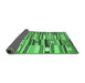 Sideview of Patchwork Emerald Green Transitional Rug, con391emgrn