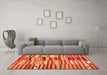 Machine Washable Patchwork Orange Transitional Area Rugs in a Living Room, wshcon391org