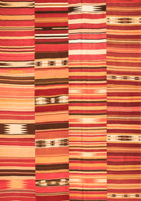 Patchwork Orange Transitional Rug, con391org