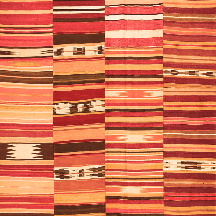 Serging Thickness of Machine Washable Patchwork Orange Transitional Area Rugs, wshcon391org