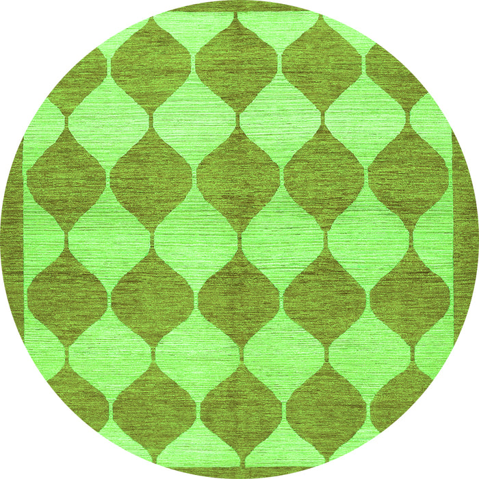 Machine Washable Abstract Green Contemporary Area Rugs, wshcon392grn