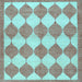 Square Machine Washable Abstract Light Blue Contemporary Rug, wshcon392lblu