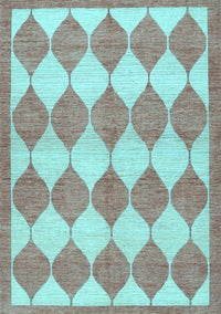 Abstract Light Blue Contemporary Rug, con392lblu