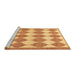 Sideview of Machine Washable Abstract Brown Contemporary Rug, wshcon392brn