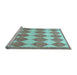 Sideview of Machine Washable Abstract Light Blue Contemporary Rug, wshcon392lblu