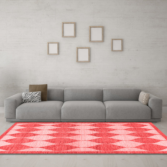 Contemporary Red Washable Rugs