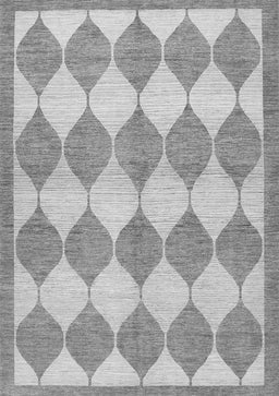 Abstract Gray Contemporary Rug, con392gry