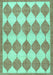 Abstract Turquoise Contemporary Rug, con392turq