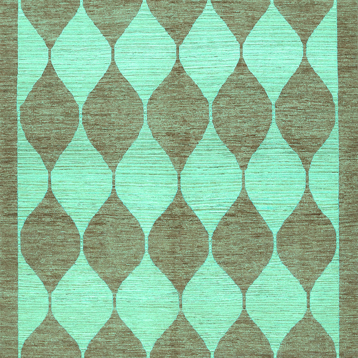 Abstract Turquoise Contemporary Rug, con392turq