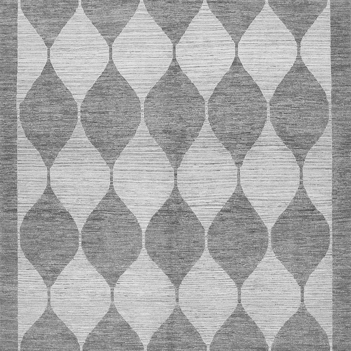 Serging Thickness of Machine Washable Abstract Gray Contemporary Rug, wshcon392gry