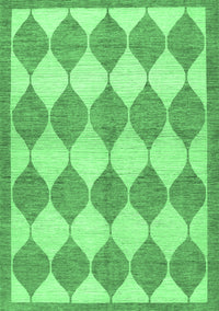 Abstract Emerald Green Contemporary Rug, con392emgrn