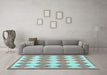 Machine Washable Abstract Light Blue Contemporary Rug in a Living Room, wshcon392lblu