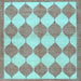 Square Abstract Light Blue Contemporary Rug, con392lblu