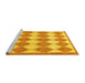 Sideview of Machine Washable Abstract Yellow Contemporary Rug, wshcon392yw