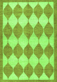 Abstract Green Contemporary Rug, con392grn