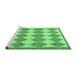 Sideview of Machine Washable Abstract Emerald Green Contemporary Area Rugs, wshcon392emgrn