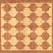 Square Abstract Brown Contemporary Rug, con392brn