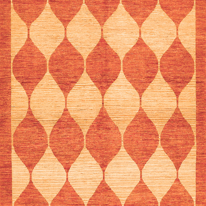 Serging Thickness of Machine Washable Abstract Orange Contemporary Area Rugs, wshcon392org
