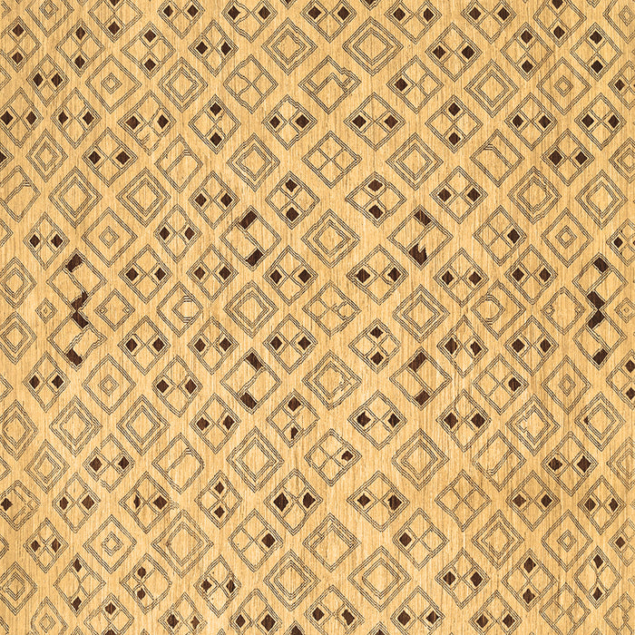 Square Machine Washable Abstract Brown Contemporary Rug, wshcon393brn