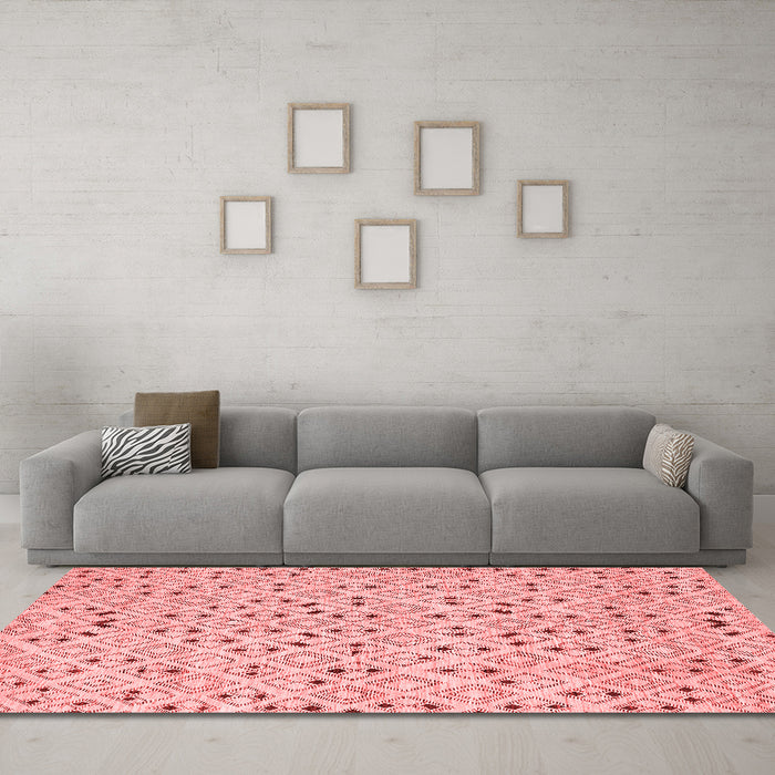 Contemporary Red Washable Rugs
