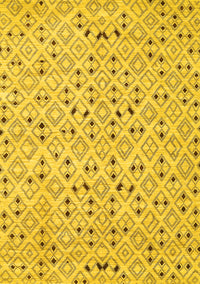 Abstract Yellow Contemporary Rug, con393yw