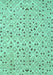 Machine Washable Abstract Turquoise Contemporary Area Rugs, wshcon393turq