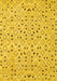 Machine Washable Abstract Yellow Contemporary Rug, wshcon393yw