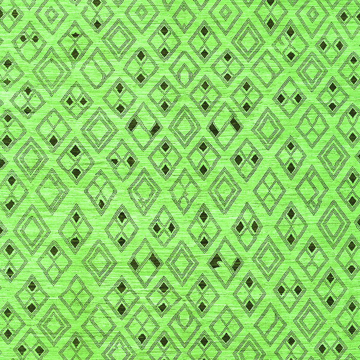 Serging Thickness of Machine Washable Abstract Green Contemporary Area Rugs, wshcon393grn