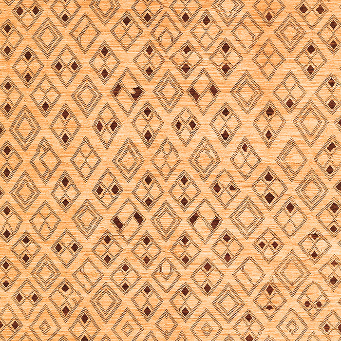 Abstract Orange Contemporary Rug, con393org