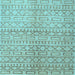 Square Abstract Light Blue Contemporary Rug, con394lblu