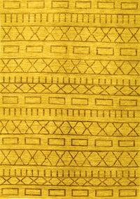 Abstract Yellow Contemporary Rug, con394yw