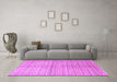 Machine Washable Abstract Purple Contemporary Area Rugs in a Living Room, wshcon394pur