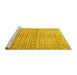 Sideview of Machine Washable Abstract Yellow Contemporary Rug, wshcon394yw